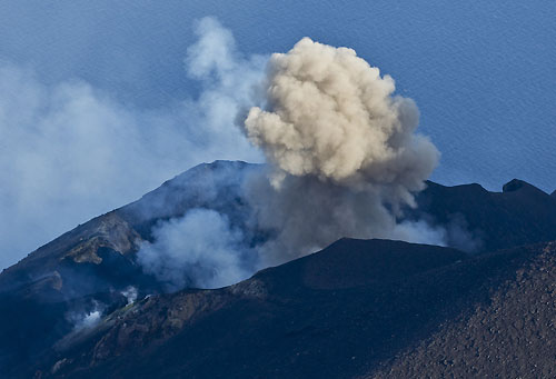 Stromboli Island during the Rolex Middle Sea Race 2010. October 23, 2010. Photo &copy; Carlo Borlenghi.