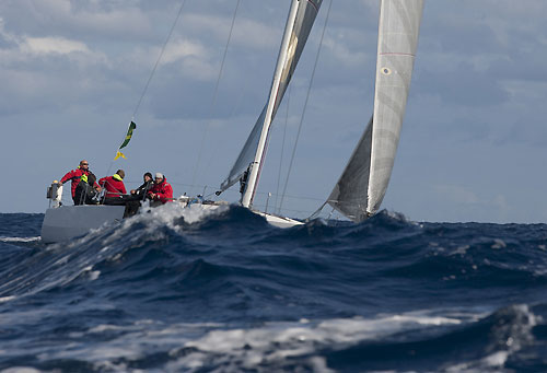 Juno approaching Pantelleria Island during the Rolex Middle Sea Race 2010. October 26, 2010. Photo &copy; Carlo Borlenghi. 