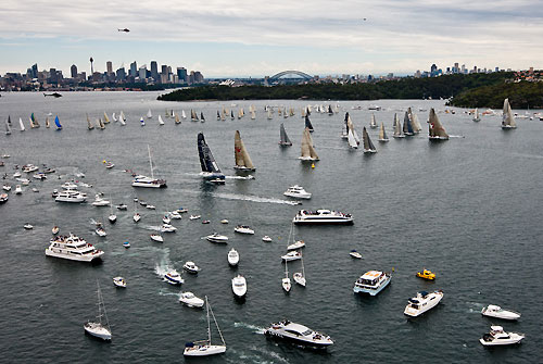 The fleet, after the start of the Rolex Sydney Hobart 2010, Australia. Photo copyright Carlo Borlenghi, Rolex.