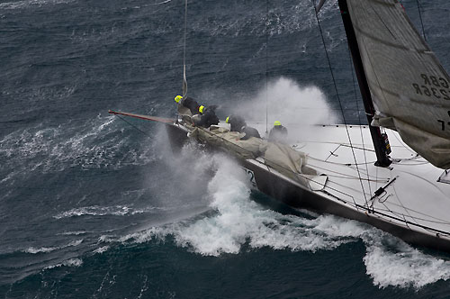 Niklas Zennström’s Judel Vrolijk 72 Rán, dealing with the fury of the Tasman Sea, during the Rolex Sydney Hobart Yacht Race 2010, Australia. Photo copyright Carlo Borlenghi, Rolex.