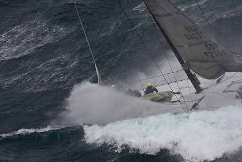 Niklas Zennström’s Judel Vrolijk 72 Rán, dealing with the fury of the Tasman Sea, during the Rolex Sydney Hobart Yacht Race 2010, Australia. Photo copyright Carlo Borlenghi, Rolex.