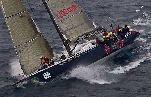 Ludde Ingvall's 90 foot maxi YuuZoo, during the Rolex Sydney Hobart 2010, Australia. Photo copyright Carlo Borlenghi, Rolex.