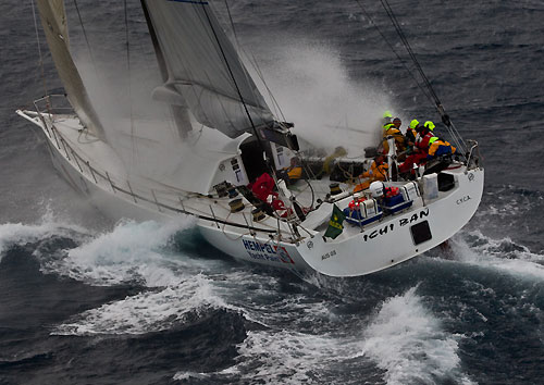 Matt Allen's Jones 70 Ichi Ban dealing with the fury of the Tasman Sea, during the Rolex Sydney Hobart Yacht Race 2010, Australia. Photo copyright Carlo Borlenghi, Rolex.
