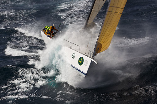 Stephen Ainsworth's Reichel Pugh 63 Loki, dealing with the fury of the Tasman Sea during Rolex Sydney Hobart Yacht Race 2010, Australia. Photo copyright Carlo Borlenghi, Rolex.