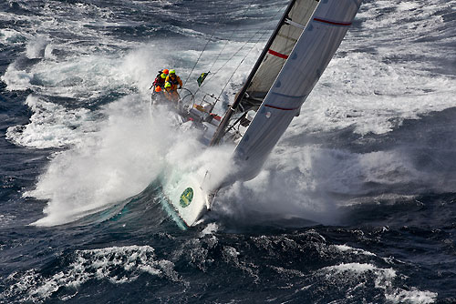 Alan Brierty's Reichel Pugh 62 Limit, dealing with the fury of the Tasman Sea during Rolex Sydney Hobart Yacht Race 2010, Australia. Photo copyright Carlo Borlenghi, Rolex.