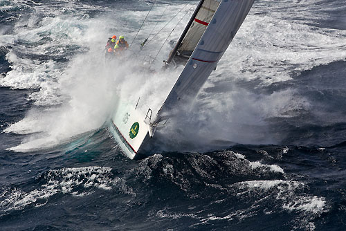 Alan Brierty's Reichel Pugh 62 Limit, dealing with the fury of the Tasman Sea during Rolex Sydney Hobart Yacht Race 2010, Australia. Photo copyright Carlo Borlenghi, Rolex.