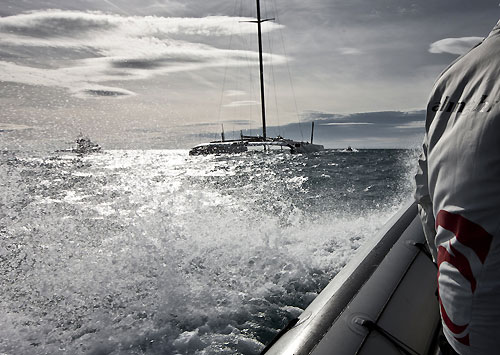 Valencia, January 16, 2010. Alinghi 5 sailing in Valencia, Spain. Photo copyright Carlo Borlenghi / Alinghi.