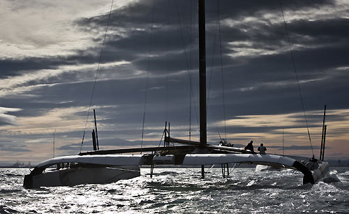 Valencia, January 16, 2010. Alinghi 5 sailing in Valencia, Spain. Photo copyright Carlo Borlenghi / Alinghi.