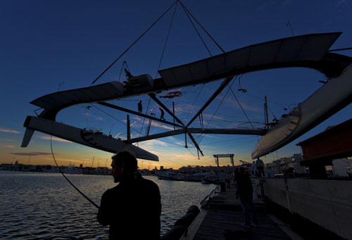 Valencia, Spain, February 6, 2010. Alinghi 5 going back in the water. Photo copyright Carlo Borlenghi, Alinghi.