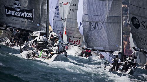 Napoli, 19-03-2011 Audi Melges 32 Sailing Series - Napoli 2011. The M32 fleet. Photo copyright Guido Trombetta for Stuido Borlenghi and BPSE.