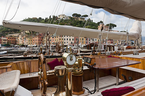 Dockside, during the Portofino Rolex Trophy 2001, Portofino, Italy. Photo copyright Rolex and Carlo Borlenghi.