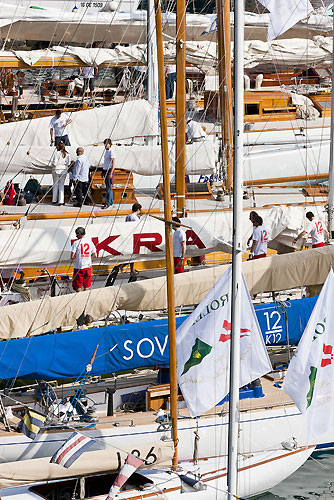 Dockside, during the Portofino Rolex Trophy 2001, Portofino, Italy. Photo copyright Rolex and Carlo Borlenghi.