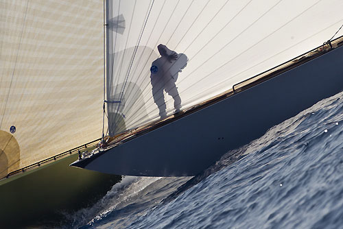 Yves Marie Morault's 12mIR Ikra, during the Portofino Rolex Trophy 2001, Portofino, Italy. Photo copyright Rolex and Carlo Borlenghi.