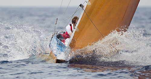 Luigi Pavese's 6mIR Valentina, during the Portofino Rolex Trophy 2001, Portofino, Italy. Photo copyright Rolex and Carlo Borlenghi.