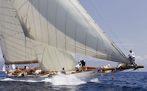 The J-Class Cambria, during the Portofino Rolex Trophy 2001, Portofino, Italy. Photo copyright Rolex and Carlo Borlenghi.