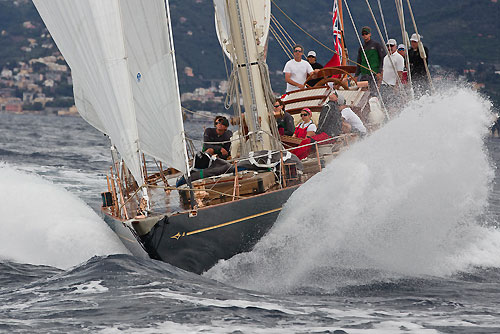 The J-Class Shamrock V, during the Portofino Rolex Trophy 2001, Portofino, Italy. Photo copyright Rolex and Carlo Borlenghi.