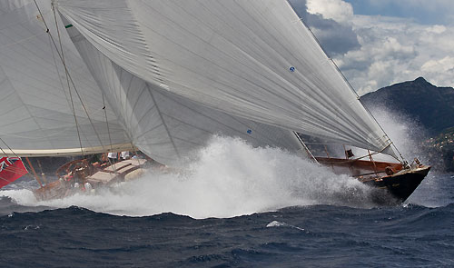 The J-Class Shamrock V, during the Portofino Rolex Trophy 2001, Portofino, Italy. Photo copyright Rolex and Carlo Borlenghi.