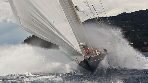 The J-Class Shamrock V, during the Portofino Rolex Trophy 2001, Portofino, Italy. Photo copyright Rolex and Carlo Borlenghi.