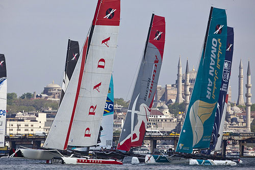 Istanbul, 25-05-2011 Extreme Sailing Series 2011 - Act 3 Istanbul. Race Start, Luna Rossa. Photo copyright Stefano Gattini for Studio Borlenghi.