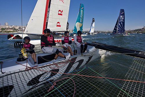 Istanbul, 25-05-2011 Extreme Sailing Series 2011 - Act 3 Istanbul. Race Day 1, Alinghi on board. Photo copyright Stefano Gattini for Studio Borlenghi.