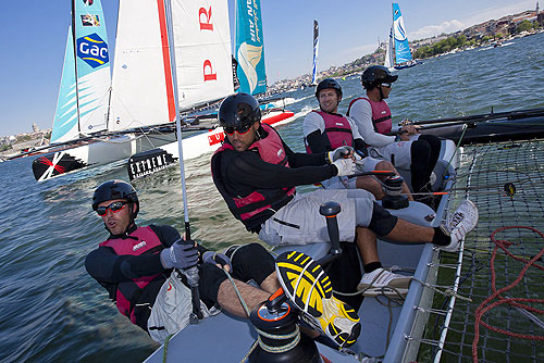 Istanbul, 25-05-2011 Extreme Sailing Series 2011 - Act 3 Istanbul. Race Day 1, Alinghi on board. Photo copyright Stefano Gattini for Studio Borlenghi.