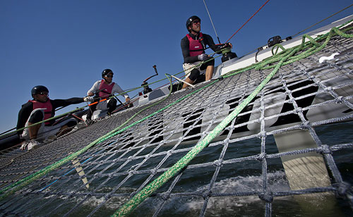 Istanbul, 25-05-2011 Extreme Sailing Series 2011 - Act 3 Istanbul. Race Day 1, Alinghi on board. Photo copyright Stefano Gattini for Studio Borlenghi.