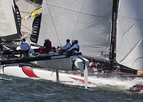 Istanbul, 25-05-2011 Extreme Sailing Series 2011 - Act 3 Istanbul. Race Day 1 action. Photo copyright Stefano Gattini for Studio Borlenghi.