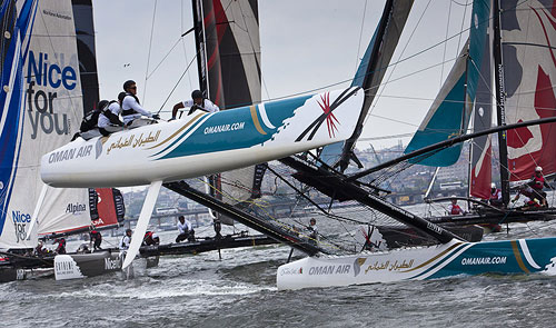 Istanbul, 25-05-2011 Extreme Sailing Series 2011 - Act 3 Istanbul. Race Day 1, Oman Air. Photo copyright Stefano Gattini for Studio Borlenghi.