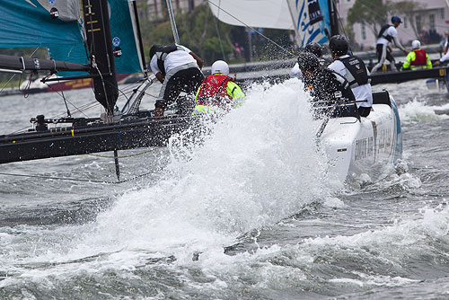 Istanbul, 25-05-2011 Extreme Sailing Series 2011 - Act 3 Istanbul. Race Day 1, Oman Air. Photo copyright Stefano Gattini for Studio Borlenghi.