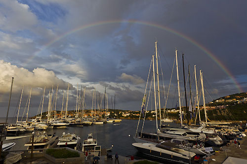 Dockside after a day's racing at the Loro Piana SuperYacht Regatta 2011, Porto Cervo, Italy. Photo copyright Carlo Borlenghi.