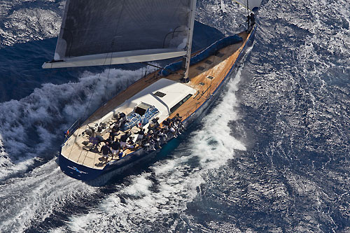 Magic Carpet offshore, during the Loro Piana SuperYacht Regatta 2011, Porto Cervo, Italy. Photo copyright Carlo Borlenghi.