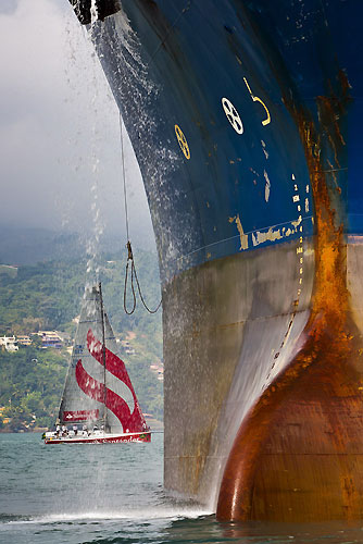 Nuevo Maestra (CHI) after a race start, during the Rolex Ilhabela Sailing Week 2011. Nuevo Maestra (CHI) cruzando o canal de Ilhabela. Photo copyright Rolex and Carlo Borlenghi.