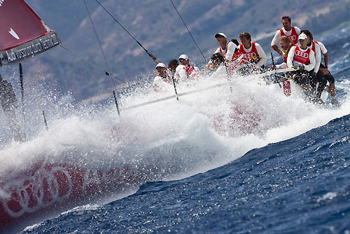 TP52 Day 1 - Audi Sailing Team powered by ALL4ONE, during the Audi MedCup Circuit 2011, Cagliari, Sardinia, Italy. Photo copyright Stefano Gattini for Studio Borlenghi.