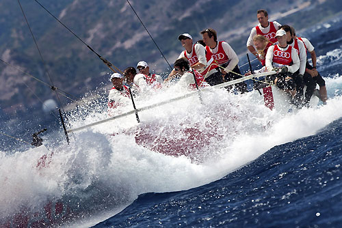 TP52 Day 1 - Audi Sailing Team powered by ALL4ONE, during the Audi MedCup Circuit 2011, Cagliari, Sardinia, Italy. Photo copyright Stefano Gattini for Studio Borlenghi.