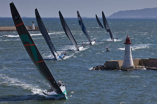 TP52 Series Day 4 - Fleet, during the Audi MedCup Circuit 2011, Cagliari, Sardinia, Italy. Photo copyright Stefano Gattini for Studio Borlenghi.