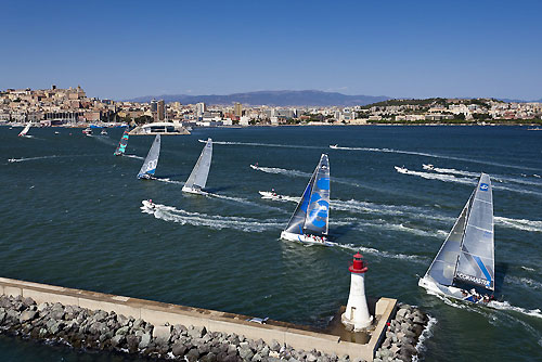 TP52 Series Day 4 - Fleet, during the Audi MedCup Circuit 2011, Cagliari, Sardinia, Italy. Photo copyright Stefano Gattini for Studio Borlenghi.