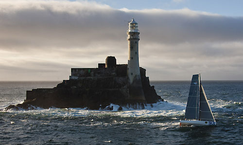 Concise 2, Sail n: GBR 93. Class: Z, Division: 2H, Owner: Tony Lawson, Type: Class 40, rounding Fastnet Rock, 16/08/2011. Photo copyright Rolex and Carlo Borlenghi.