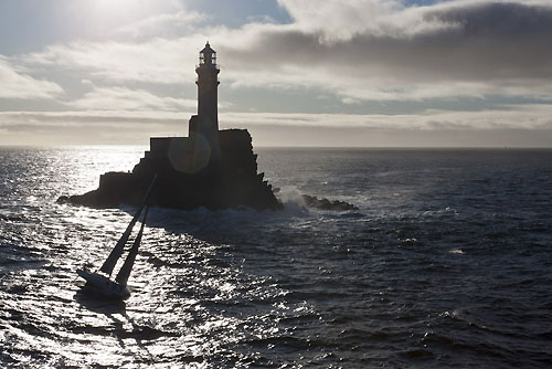 Concise 2, Sail n: GBR 93. Class: Z, Division: 2H, Owner: Tony Lawson, Type: Class 40, rounding Fastnet Rock, 16/08/2011. Photo copyright Rolex and Carlo Borlenghi.