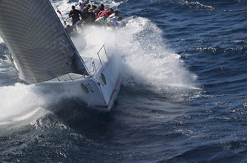 George Sakellaris' Mini Maxi Shockwave, during the Maxi Yacht Rolex Cup 2011, Porto Cervo, Italy. Photo copyright Carlo Borlenghi for Rolex.