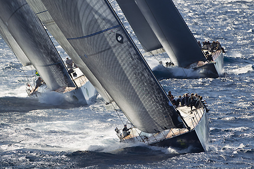 Lindsay Owen-Jones' Magic Carpet 2 in the Maxi Fleet, during the Maxi Yacht Rolex Cup 2011, Porto Cervo, Italy. Photo copyright Carlo Borlenghi for Rolex.