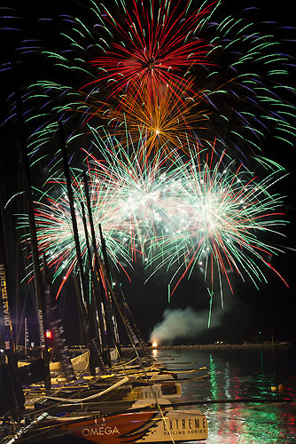 Trapani, 14-09-2011, Extreme Sailing Series 2011 - Act 6 Trapani. Race Day 1, Fireworks. Photo copyright Stefano Gattini for Studio Borlenghi.