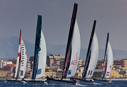 Trapani, 15-09-2011. Extreme Sailing Series 2011 - Act 6 Trapani. Race Day 2, Fleet. Photo copyright Stefano Gattini for Studio Borlenghi.