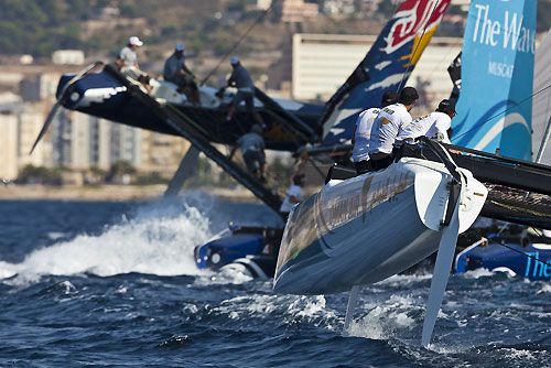 Trapani, 15-09-2011. Extreme Sailing Series 2011 - Act 6 Trapani. Race Day 2, Oman Air and The Wave-Muscat. Photo copyright Stefano Gattini for Studio Borlenghi.