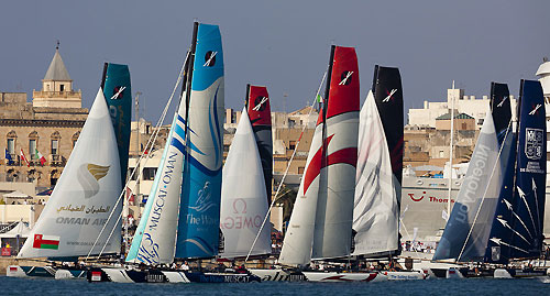 Trapani, 17-09-2011. Extreme Sailing Series 2011 - Act 6 Trapani. Race Day 4, race start. Photo copyright Stefano Gattini for Studio Borlenghi.