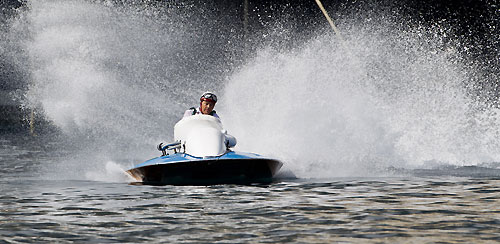 Monaco, 16/09/11, Monaco Classic Week 2011. A racing hydroplane. Photo copyright Carlo Borlenghi.