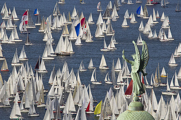 The 43rd Barcolana, Trieste, Italy, October 9, 2011, the massive fleet at the start. Photo copyright Carlo Borlenghi.