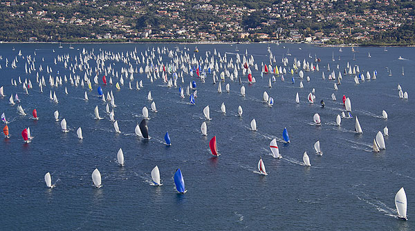 The 43rd Barcolana, Trieste, Italy, October 9, 2011, the massive fleet. Photo copyright Carlo Borlenghi.