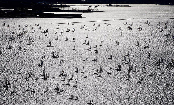 The 43rd Barcolana, Trieste, Italy, October 9, 2011, the massive fleet. Photo copyright Carlo Borlenghi.