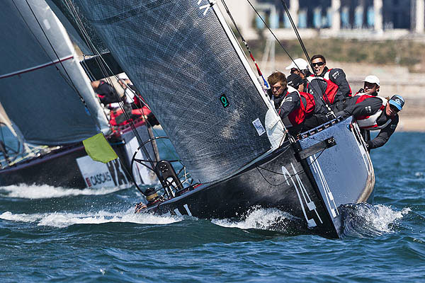 Day 1 of the RC44 Cascais Cup 2012, Portugal. Photo copyright Guido Trombetta for Studio Borlenghi.