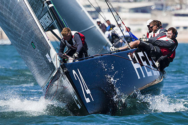 Day 1 of the RC44 Cascais Cup 2012, Portugal. Photo copyright Guido Trombetta for Studio Borlenghi.